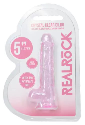 Dildo Crystal Clear Rose 11 x 2,7cm – 2/6