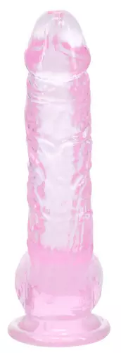 Dildo Crystal Clear Rose 11 x 2,7cm – 4/6