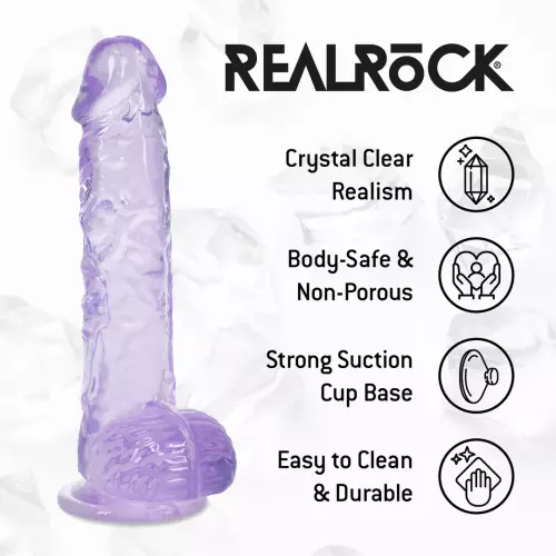 Dildo Crystal Clear Violett 11 x 2,7cm – 6/6