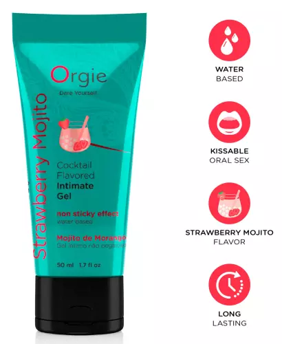 Aromatisiertes Gleitgel Cocktail Mojito Erdbeere 50ml – 2/2