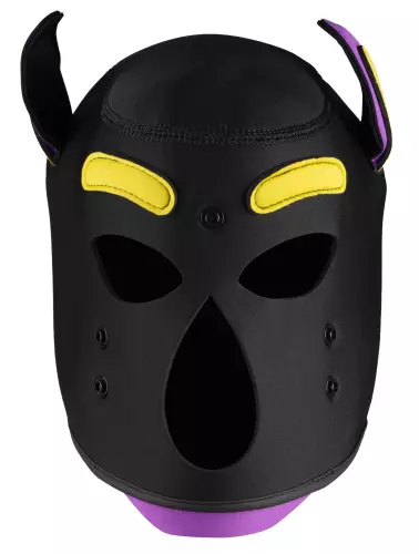Maske Wolf Gang Schwarz-Gelb-Violett – 3/3