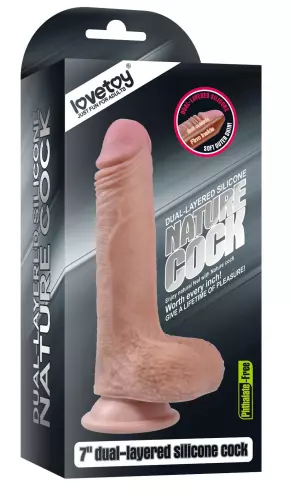 Realistic DUAL Silicone Dildo 13 x 3.5 cm Flesh – 2/7