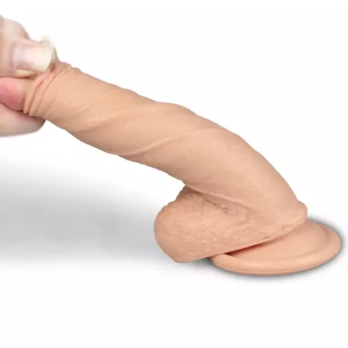 Realistic DUAL Silicone Dildo 13 x 3.5 cm Flesh – 5/7
