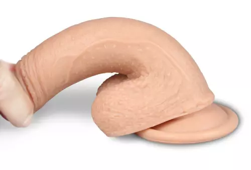 Realistic DUAL Silicone Dildo 13 x 3.5 cm Flesh – 6/7