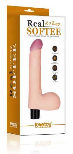 Vibrating Dildo with Balls Real Soft 14 x 4cm – 3/13