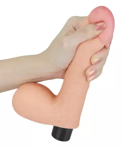 Vibrating Dildo with Balls Real Soft 14 x 4cm – 4/13