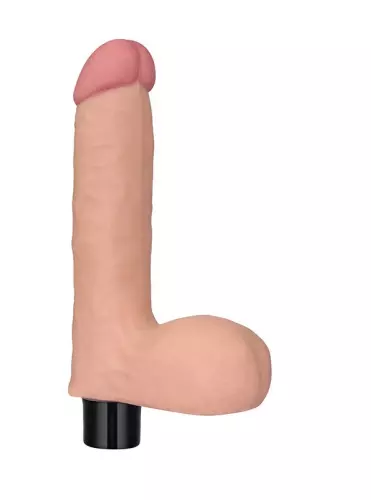 Vibrating Dildo with Balls Real Soft 14 x 4cm – 6/13