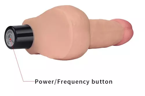 Vibrating Dildo with Balls Real Soft 14 x 4cm – 8/13