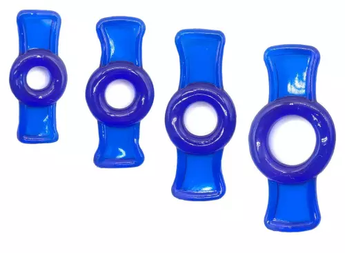 Mini-Cockrings Bowring x 4 Blau – 1/4