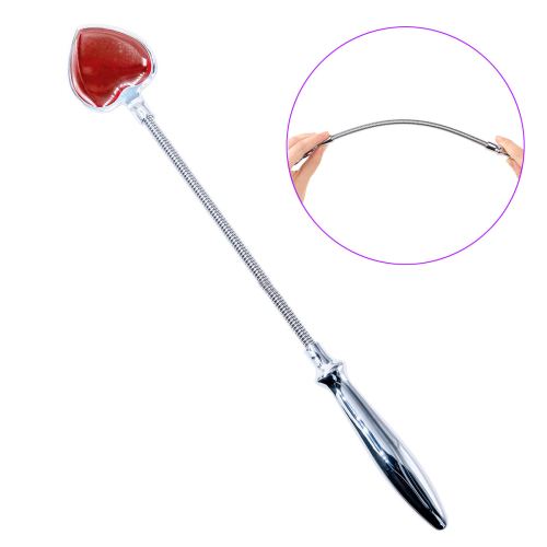 Flexibele paddle 41cm Anale plug SILVER HEART 10 x 2cm
