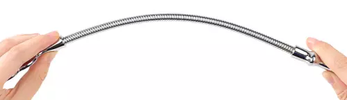Flexible Paddle 42cm Anal Plug Silver hand 10 x 2cm – 4/4