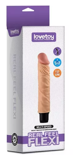 Vibrating Dildo Real Flexi 19 x 4cm Flesh – 2/6