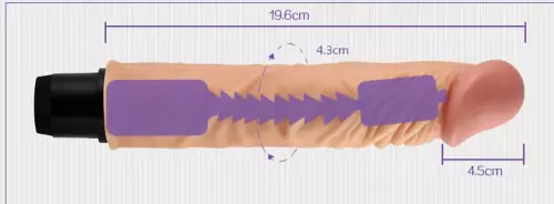 Vibrating Dildo Real Flexi 19 x 4cm Flesh – 5/6