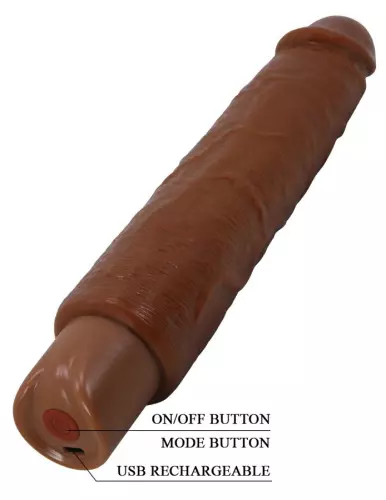 Vibrierdildo Soren Braun 22 x 4,7cm – 7/8