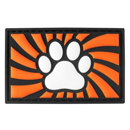 Tag Paw mit Klettverschluss Orange