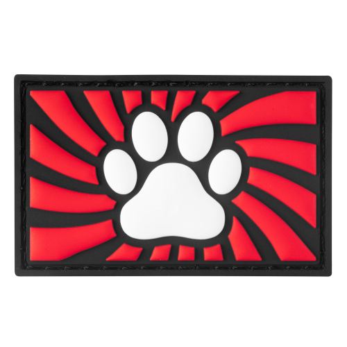 Tag Paw mit Klettverschluss Rot