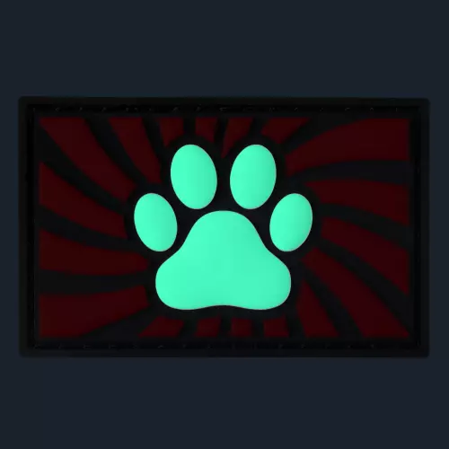 Tag Paw mit Klettverschluss Rot – 2/3
