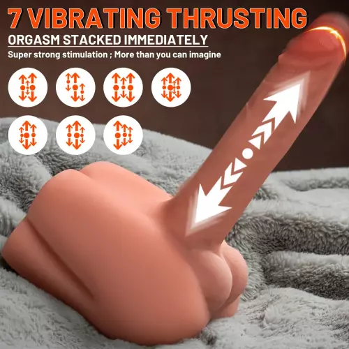Sadie Vibrating Penis Masturbator 16.5 x 4.5cm – 11/11