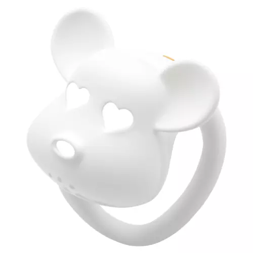 Keuschheitskäfig Bear Lock 5 x 3,1 cm Weiß – 1/3