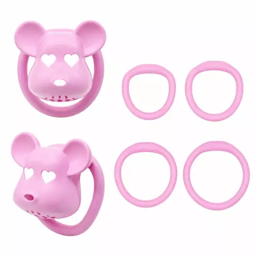 Keuschheitskäfig Bear Lock 5 x 3,1 cm Rose – 3/3