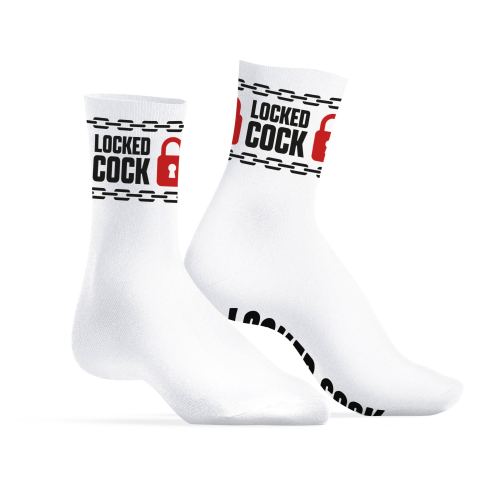 Socken Locked Cock Weiß