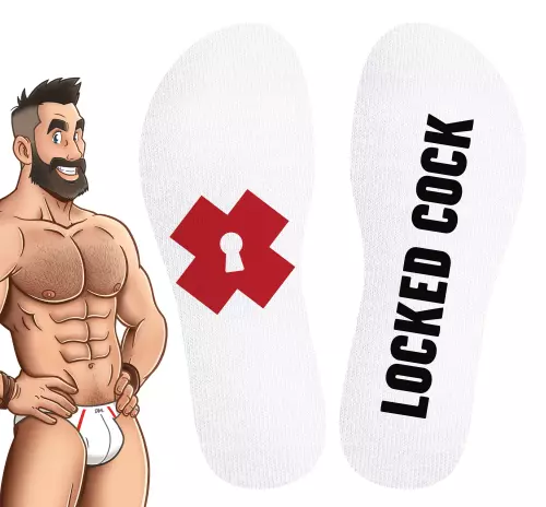 Socken Locked Cock Weiß – 2/4