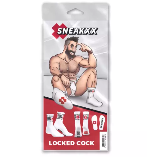 Socken Locked Cock Weiß – 4/4