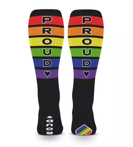 Hoge sokken Pride Proud Zwart – 3/4