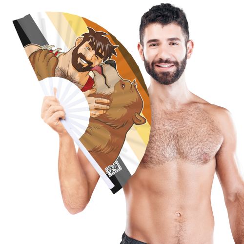 Bear kiss Fan 64cm