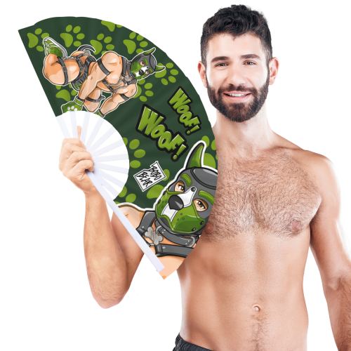 Puppy Green Fan 64cm
