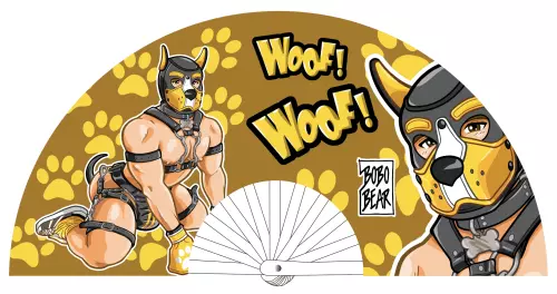 Reuze waaier Puppy Geel 64cm – 2/2