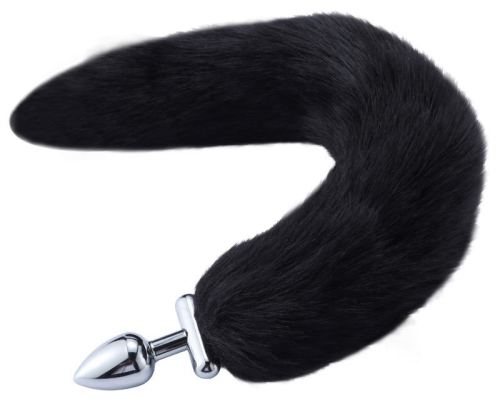 Foxy roxy Convertible Fox Tail Plug Jewelry 5.5 x 2.7cm Tail 39cm Black
