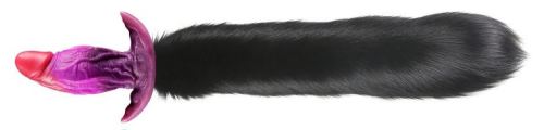 Purplelien Fox Tail Plug 10 x 4.2cm Tail 41cm Black