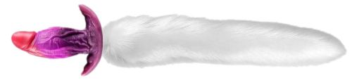Purplelien Fox Tail Plug 10 x 4.2cm Tail 41cm White