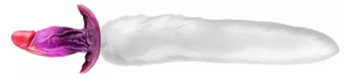 Purplelien Fox Tail Plug 10 x 4.2cm Tail 41cm White – 1/2