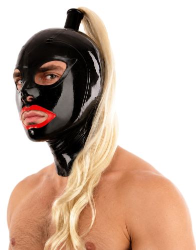 Redlips Latex Hood Blonde Hair