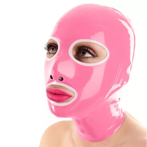 Outline Pink-White Latex Hood – 2/3