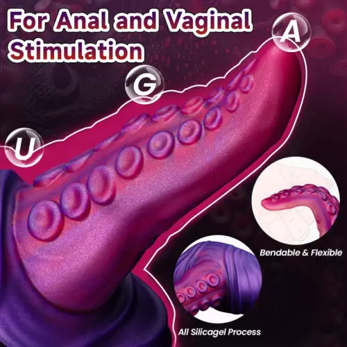 Tongtak Vibrating Tentacle Dildo 15 x 6cm – 7/9