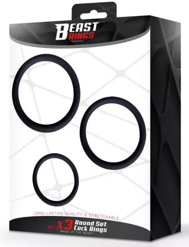 Lot de 3 Cockrings fins Thiniak 30-50 mm Noirs – 2/2