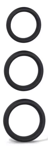 Lot de 3 Cockrings épais Forthoz 42-52 mm Noirs – 1/4