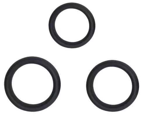 Lot de 3 Cockrings épais Forthoz 42-52 mm Noirs – 3/4