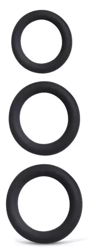 Set of 3 Perfoz Cockrings 28-40 mm Black – 1/3