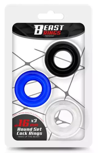 Set of 3 Dondick Stretchy Mini Cockrings 16mm – 2/3