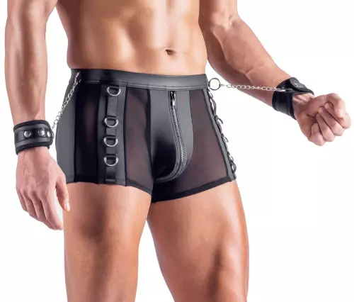 Arescio Bottomless Boxer with Handcuffs Black – 1/6