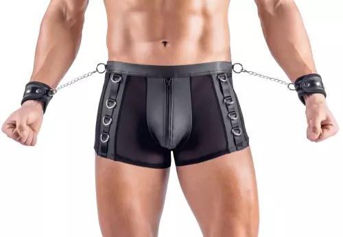 Arescio Bottomless Boxer with Handcuffs Black – 3/6