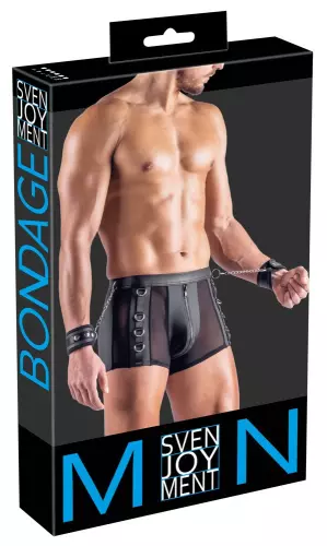 Arescio Bottomless Boxer with Handcuffs Black – 6/6