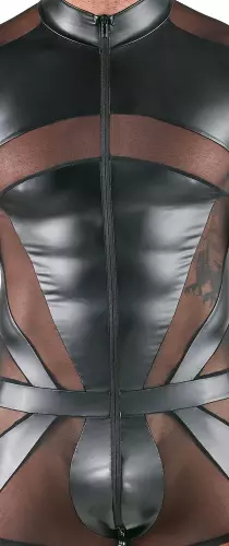 Kurzer Body mit Reißverschluss Spidella Schwarz – 3/7