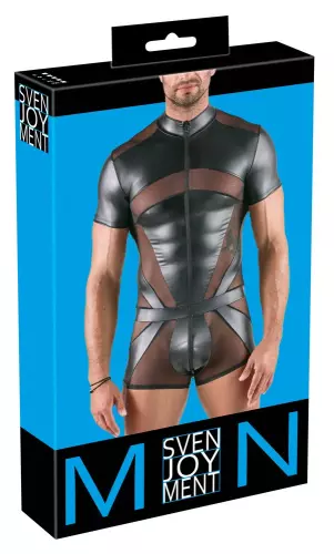 Kurzer Body mit Reißverschluss Spidella Schwarz – 7/7