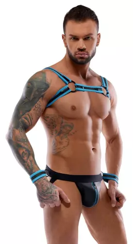 Jockstrap-Harness Oulys Schwarz-Blau – 3/7