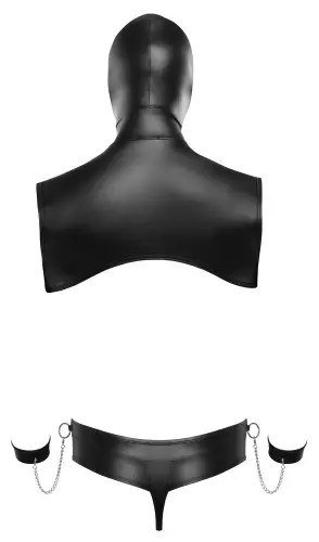 String-Kapuze mit Handschellen Teros Schwarz – 6/7